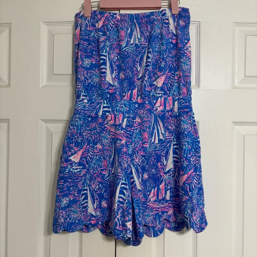 Lilly Pulitzer Strapless Floral Romper - Picture 3 of 7